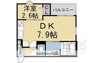 RーSMART椥辻【1階】の間取り