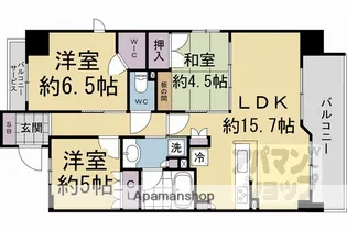 ヴェリテ洛西口アクト【6F号室】の間取り