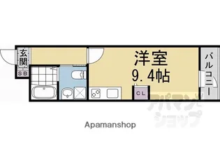 THE GARNET SUITE RESIDENCE西大路【4階】の間取り