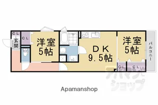 クリエオーレ観月橋【2階】の間取り