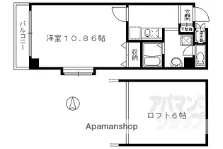 メディナ三条室町【10E号室】の間取り
