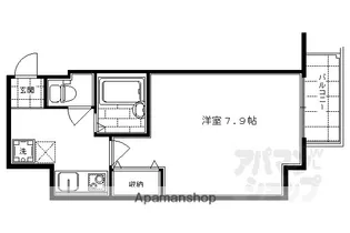 CITY SPIRE烏丸御池【803号室】の間取り