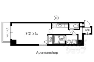 ビレイユ眞英烏丸五条【401号室】の間取り