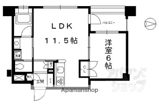リーガル京都烏丸通り【1002号室】の間取り