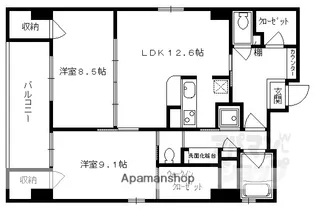 SーFORT知恩院前【1702号室】の間取り