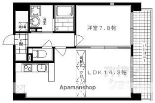 ジュネス木駒【503号室】の間取り