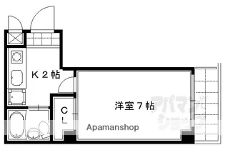 1Kの間取り画像