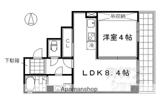 アイカーサ麩屋町【403号室】の間取り