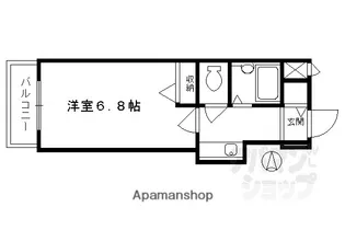 モントワ烏丸御池【105号室】の間取り