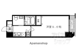 クリスタルグランツ京都高辻【409号室】の間取り
