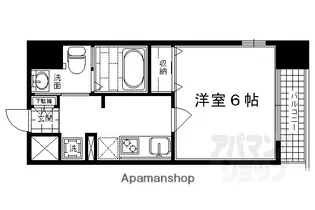 アーバンフラッツ四条西洞院【905号室】の間取り