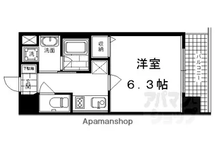 アスヴェル京都堀川高辻【703号室】の間取り