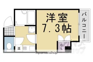 ブランネージュ四条大宮【401号室】の間取り