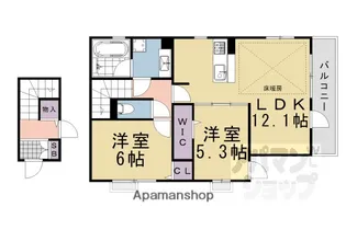 くわでん【201号室】の間取り