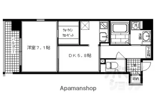 アスヴェル京都烏丸五条【201号室】の間取り