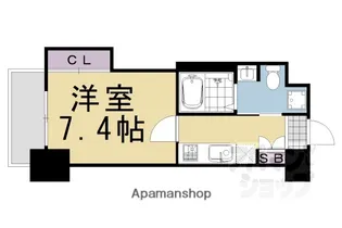HF四条河原町レジデンス【412号室】の間取り