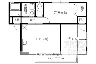 ハイカムール八科【B101号室】の間取り