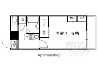 レオパレス伏見【108号室】の間取り