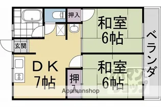 シティハイム物集女【205号室】の間取り