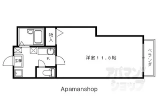 プリモベント長岡天神【203号室】の間取り