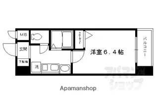 エイペックス京都新京極I【504号室】の間取り