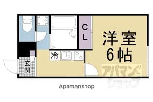 レオパレスボンマルシェ山科【204号室】の間取り