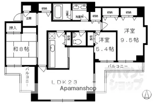 ハイランドコート錦【403号室】の間取り