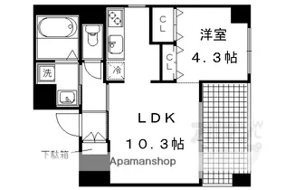御所南 晴風苑【201号室】の間取り