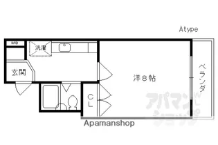 フレーヴァー深草【307号室】の間取り
