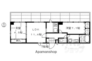 デ リード御池【504号室】の間取り