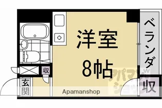 パレHSP【206号室】の間取り