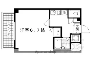 プレサンス京都東山CITYLIFE【203号室】の間取り