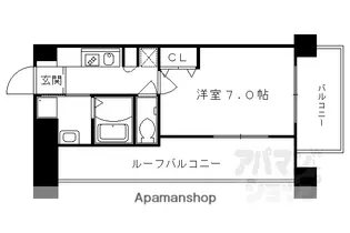 エイペックス京都室町【801号室】の間取り