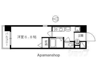 SHICATA SIX BLDG【705号室】の間取り
