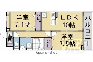 エスポワールVI【303号室】の間取り