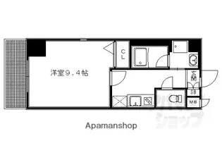 アスヴェル京都二条駅前II【503号室】の間取り
