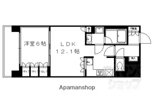 リーガル京都四条烏丸II【106号室】の間取り