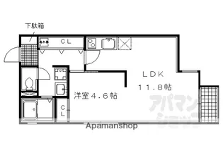 珠光ビル御幸町【202号室】の間取り