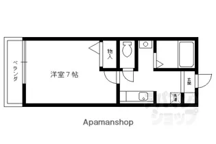 ヴィランテ長岡京【201号室】の間取り