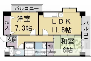 アグラード長岡京【207号室】の間取り