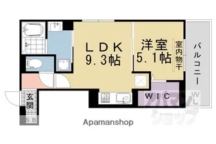 アレーズ向日町【3階】の間取り