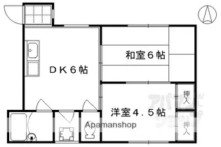 マンション丸高【202号室】の間取り