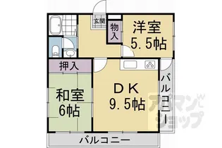 ベルエール長法寺【203号室】の間取り