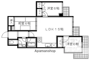 エギュー ド ブランシェ【602号室】の間取り