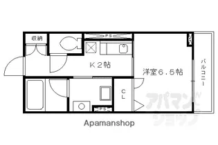 シャーメゾンろくはら【305号室】の間取り