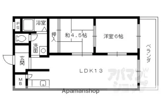 アサワハイツ【207号室】の間取り