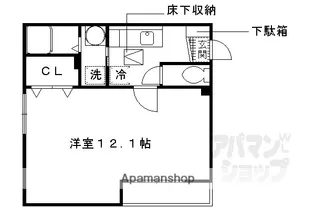 MAISON DENAGOMI【203号室】の間取り
