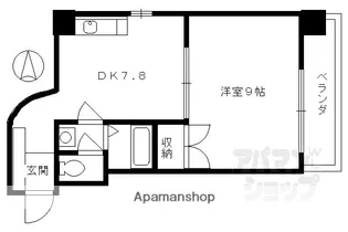 シャトー庵【4-A号室】の間取り