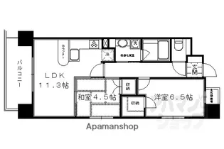 アルス四条室町【4階号室】の間取り