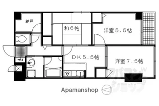 ライオンズマンション二条城東【806号室】の間取り